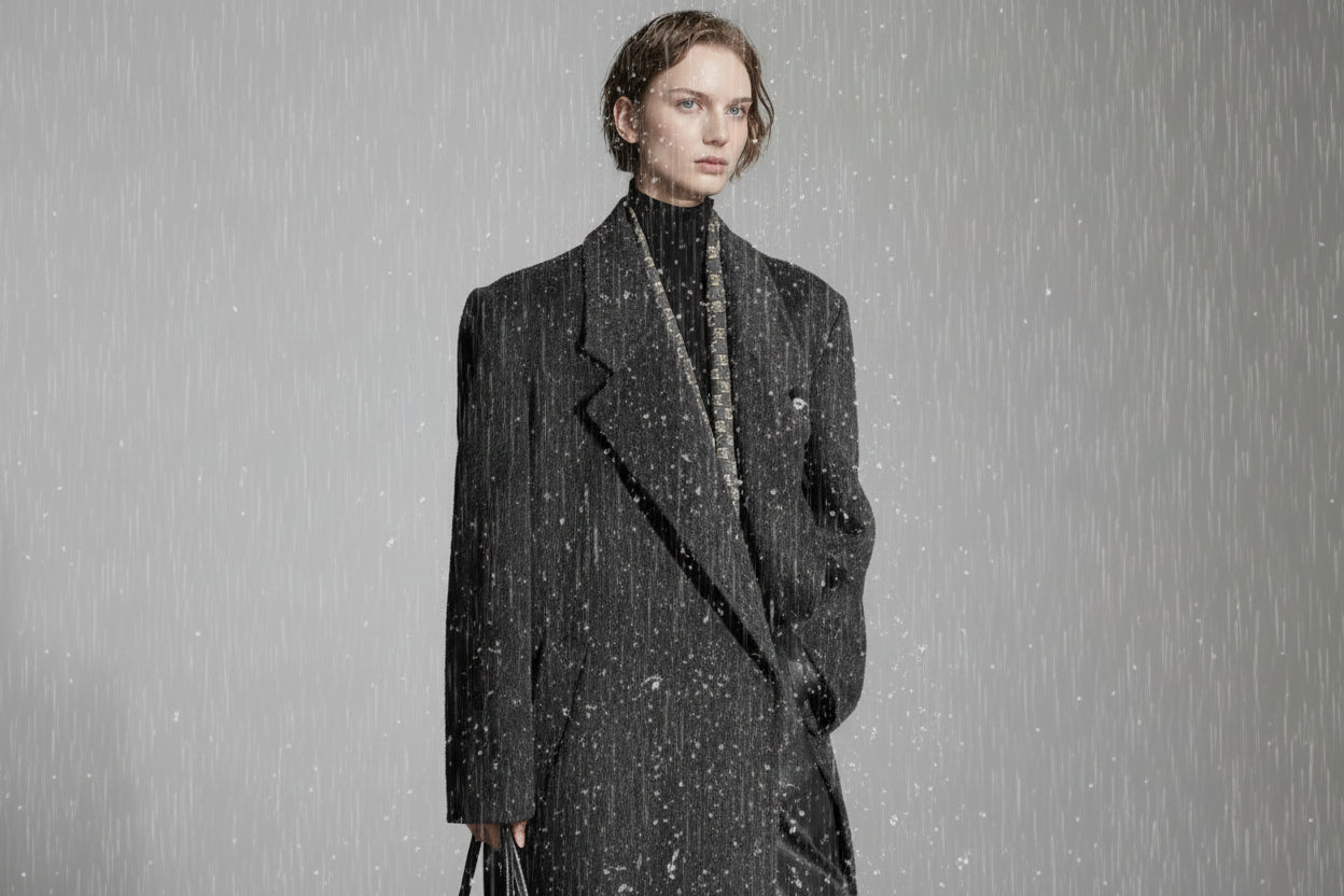 معطف شتوي طويل من الصوف للنساء – أناقة عصرية