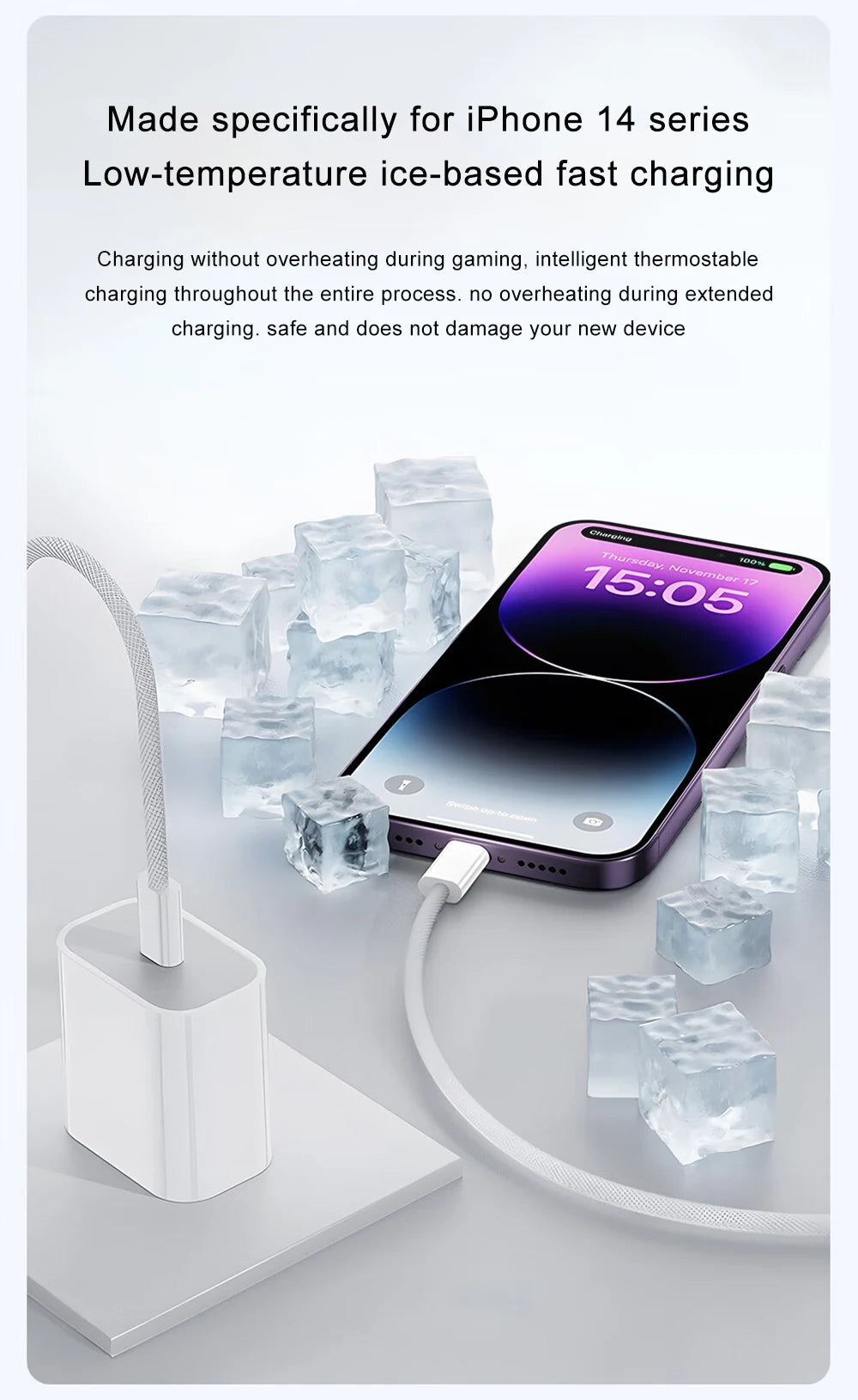30W Fast Charging USB Cable For iPhone 14 13 12 11 Pro Max 8 7 6 Plus XS X XR Type C Data Line 2M Quick Charge Phone Accessories